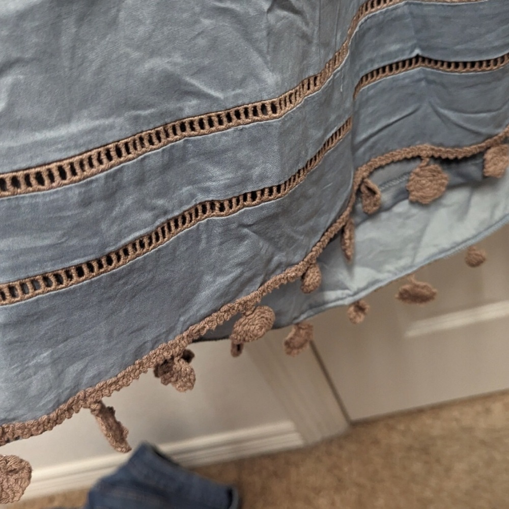 YRU Blue and Brown Backless Dress - Picture 6 of 8